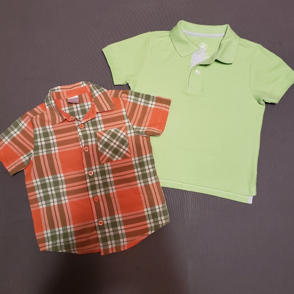 1 J Khaki & 1 Okie Dokie Pair of Shirts 3T